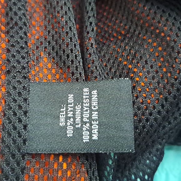 Jogger Color Block Nylon Set  Sz Medium Blue, Black & Orange PTP:22" - Picture 10 of 11